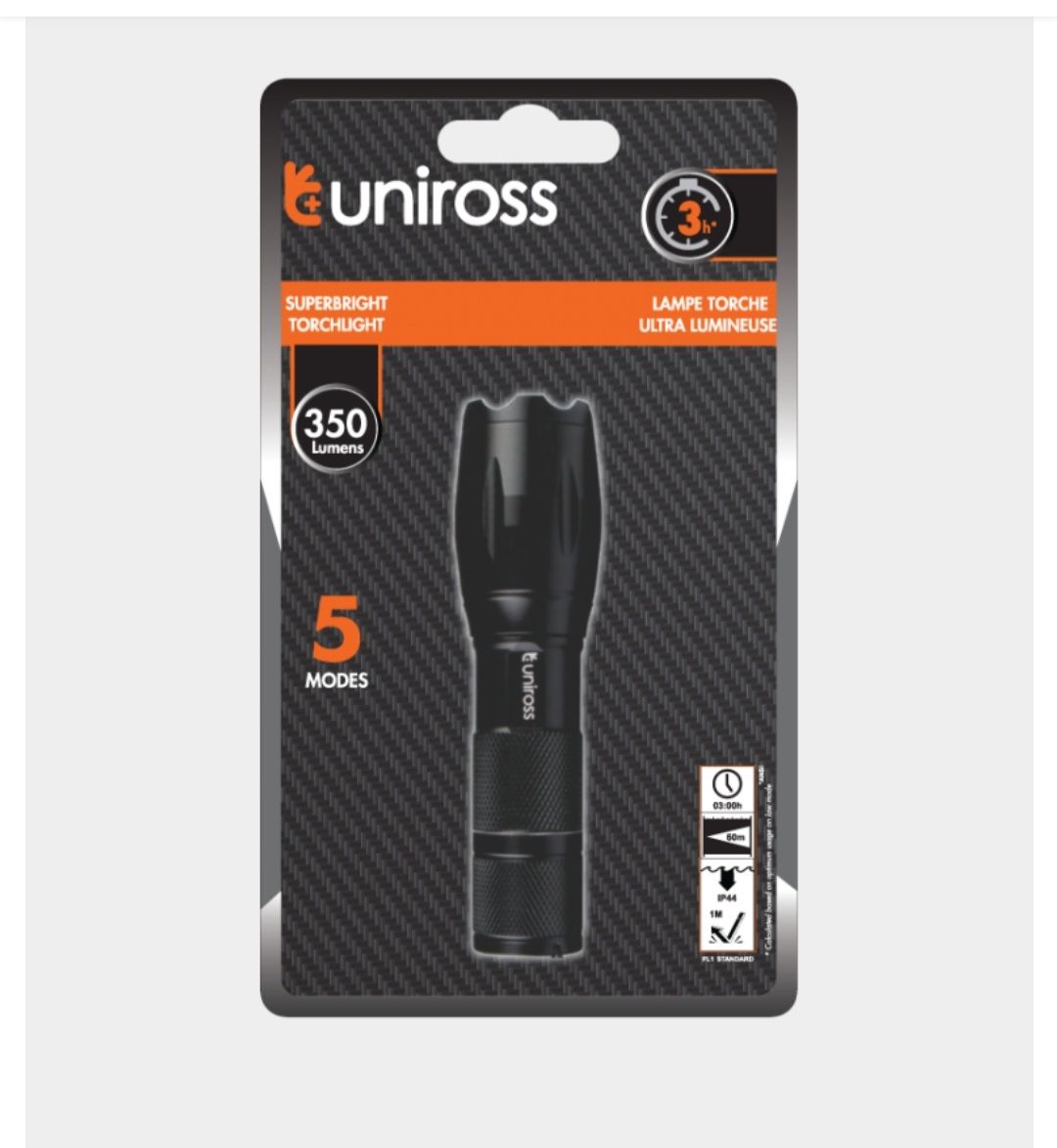 Uniross 10w Aluminium Flashlight ( Without Charger )