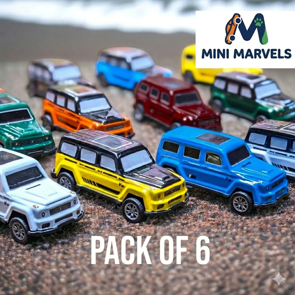 Pack of 12 Diecast Metal G-Wagon Toy Cars - 1:64 Scale Mercedes Benz AMG Model - Pull Back Action Metal Body Cars for Kids - Best Birthday Gift for Boys