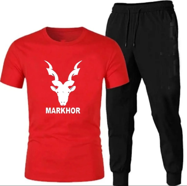 NEW  TRENDY PRINTED TRACKSUIT FOR MEN ROUND NECK HALF SLEEVES T SHIRT & TROUSER FOR MEN & BOY'S BEST ARTICLE OF SUMMER COLLECTION/TRACKSUIT FOR MEN/SUMMER Multicolor TRACKSUIT FOR MEN & BOY'S
