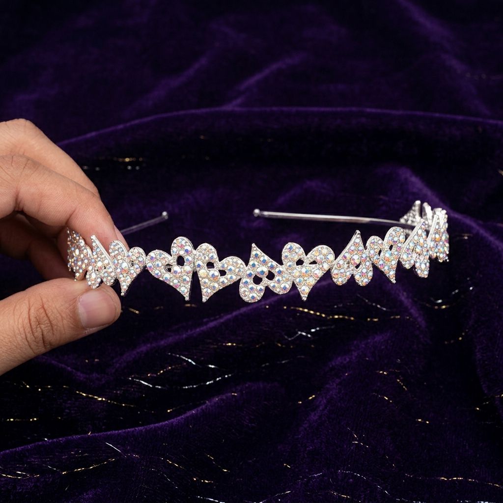 Princess Crown Headbands for Girls - Perfect for Birthdays, Weddings & Parties, Handcrafted Alloy Rhinestone with Unique Design of Birds Pattern Inlaid with Bright Diamonds Hair Accessories