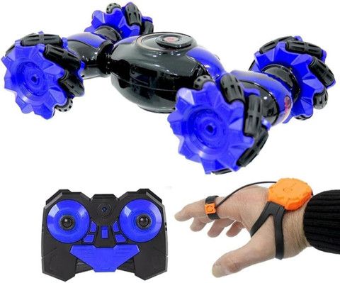 RC Stunt Car, 2.4GHz 4WD Remote Control Gesture Car Sensor Toy, Double Sided Rotating Off Road Vehicle 360° Flips with Lights Music, for Boys & Girls, Multi