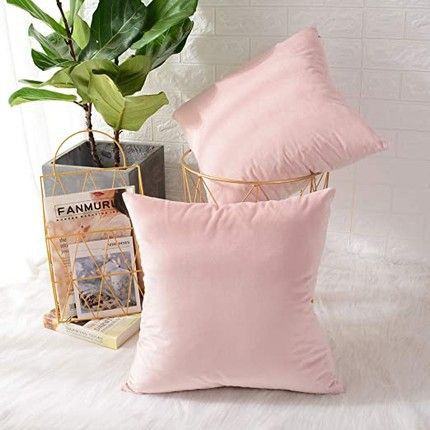 Plain Velvet Cushion Cover  Size 18 by 18 Inche's By Choice Now