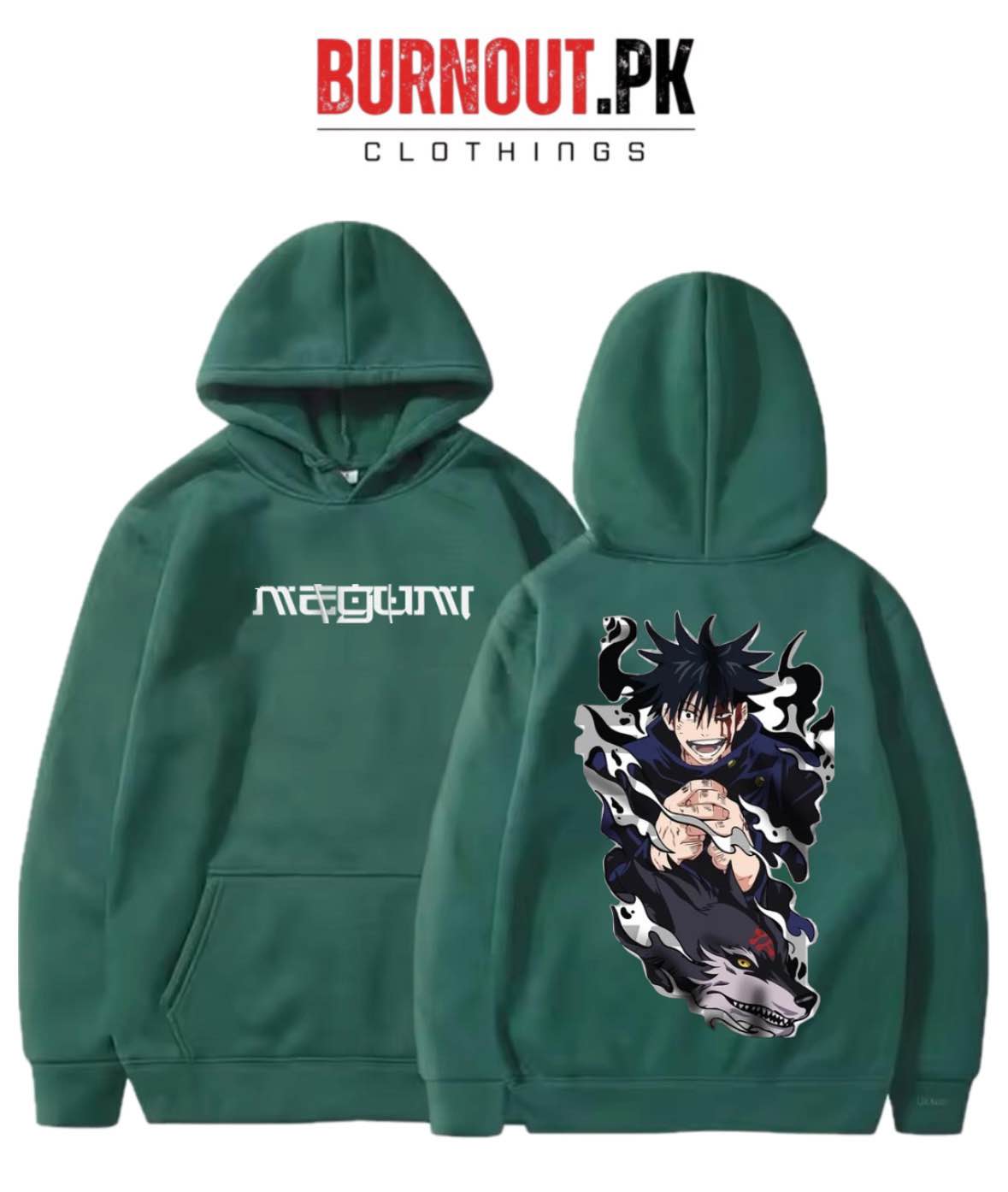 BURNOUT.PK NEW TRENDY WINTER COLLECTION PREMIUM QUALITY DTF DIGITAL HIGH QUALITY MEGUMI FUSHIGIRO FRONT BACK PRINTED HOODIES FOR MENS + BOYS + WOMENS