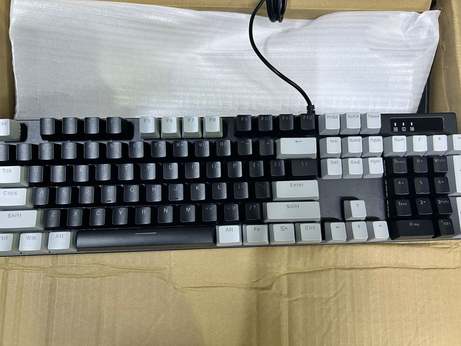 Mechanical Gaming Keyboard Blue Switches Anti-Ghosting  Keys Layout Backlight 13 Modes Adjustable RGB & Breathing RGB Adjustable Gaming Keyboard