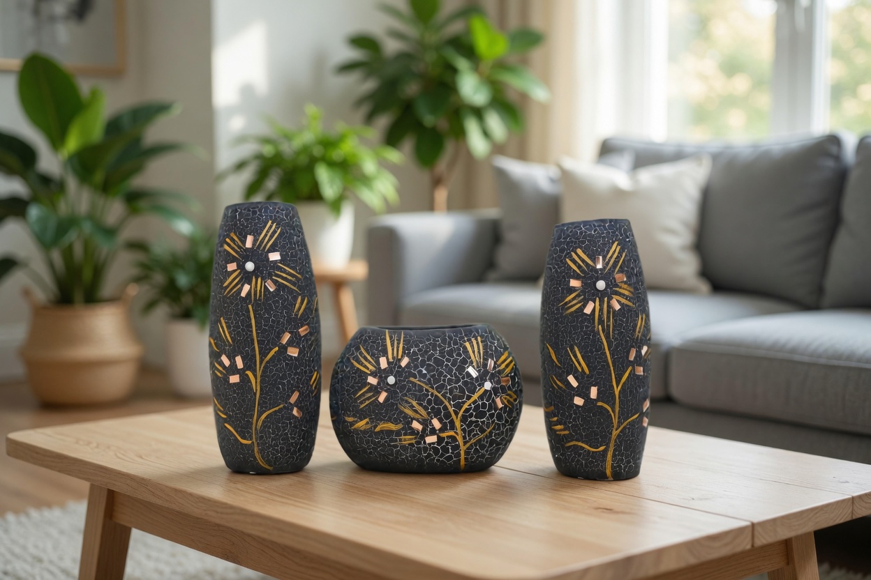 Set of 3 home decore (1 is egg shapped and 2 IS Large and carve ) by