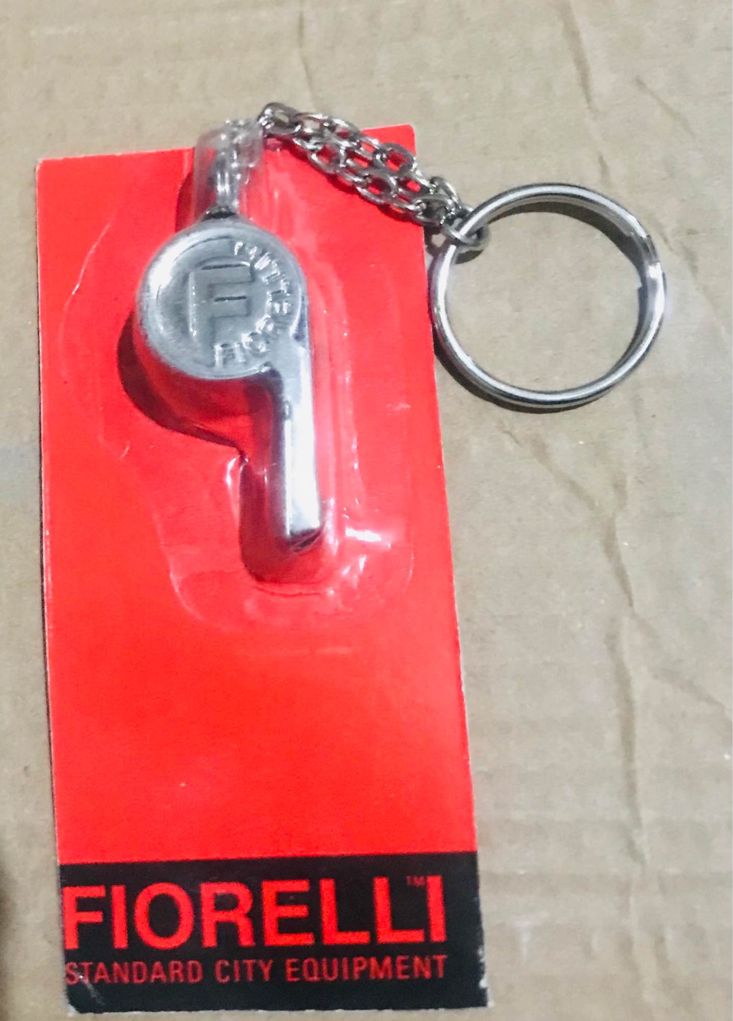 100% Original  FLORELLI STAINLESS STEEL SPORTS WHISTLES WITH KEYCHAIN