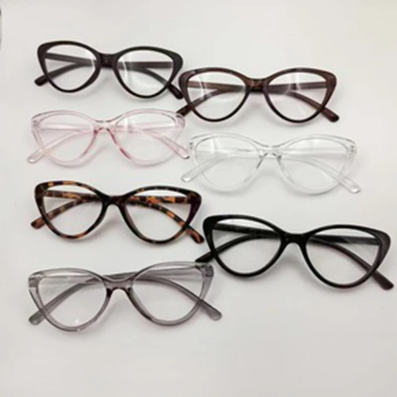 Y2k New Trendy Triangle Cat Eye Anti Blue Light Classic Ultra Light Women Glasses Popular Style Unisex Spectacles