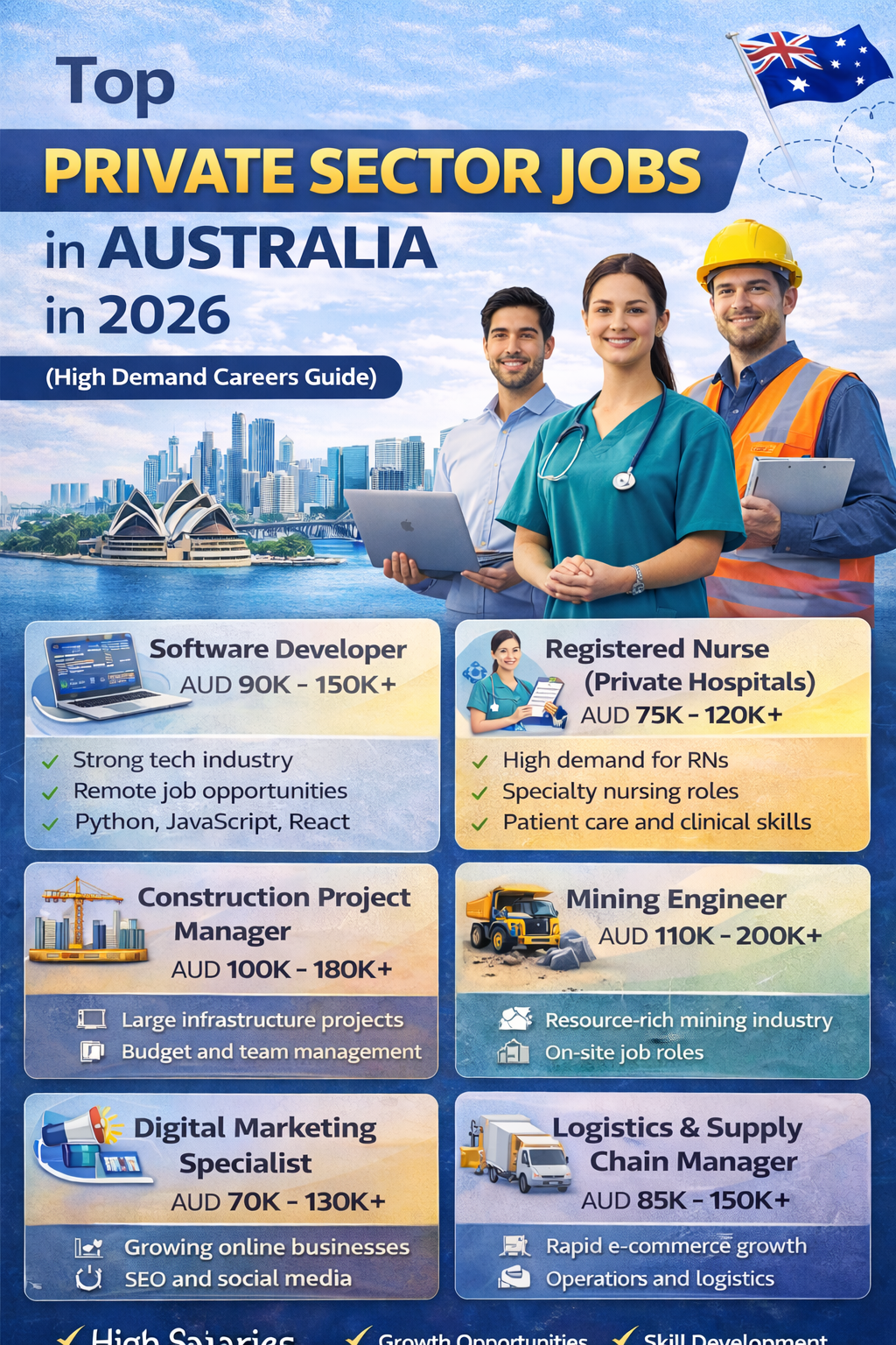 Top Private Sector Careers in Australia in 2026 – High-Demand Jobs & Salary Guide
