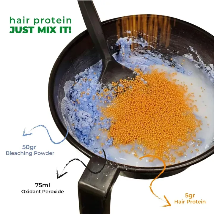 50g Bioplex Hair Protein Treatment No Damaged Hair For Bleaching and Colouring Golden Protein Balls - Create Beautiful Blonde