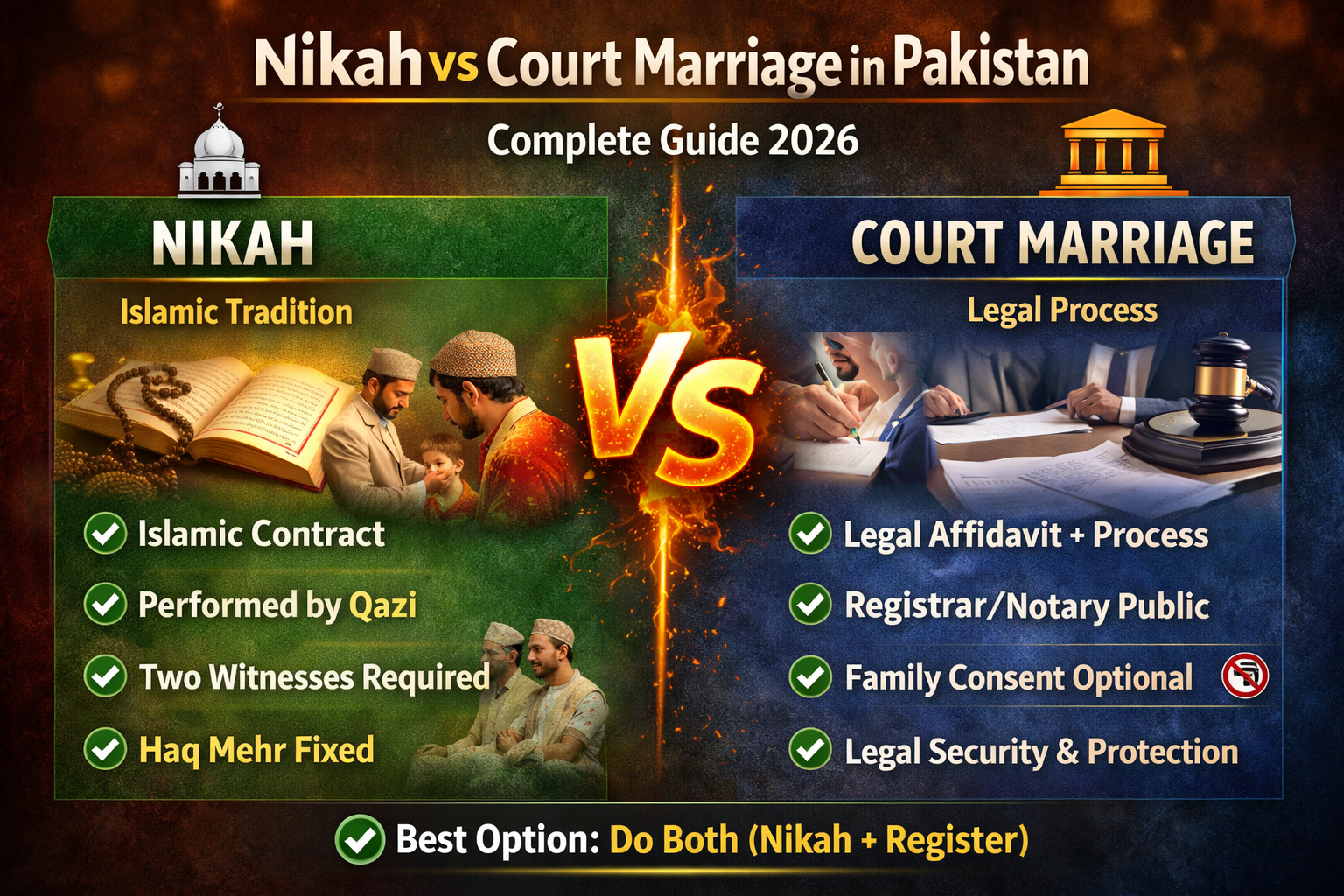 Nikah vs Court Marriage Pakistan