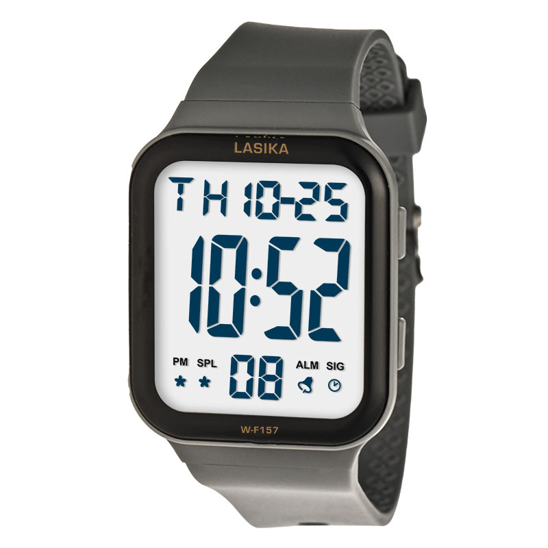 LASIKA-W157 Men's Digital Sports Watch Electronic Waterproof Wrist Watches for Men with Stopwatch Alarm 157