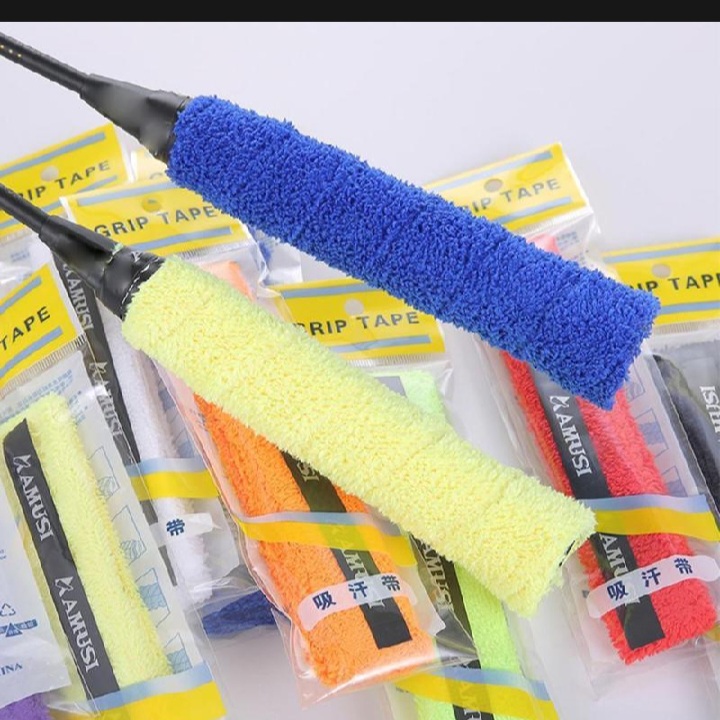 Pack Of 6 High Quality Sweatband Anti-slip Racket Overgrips Cotton Towel Grip Gym Fitness Sport Tennis/Badminton Anti-skid Sweat Tape price in Pakistan
