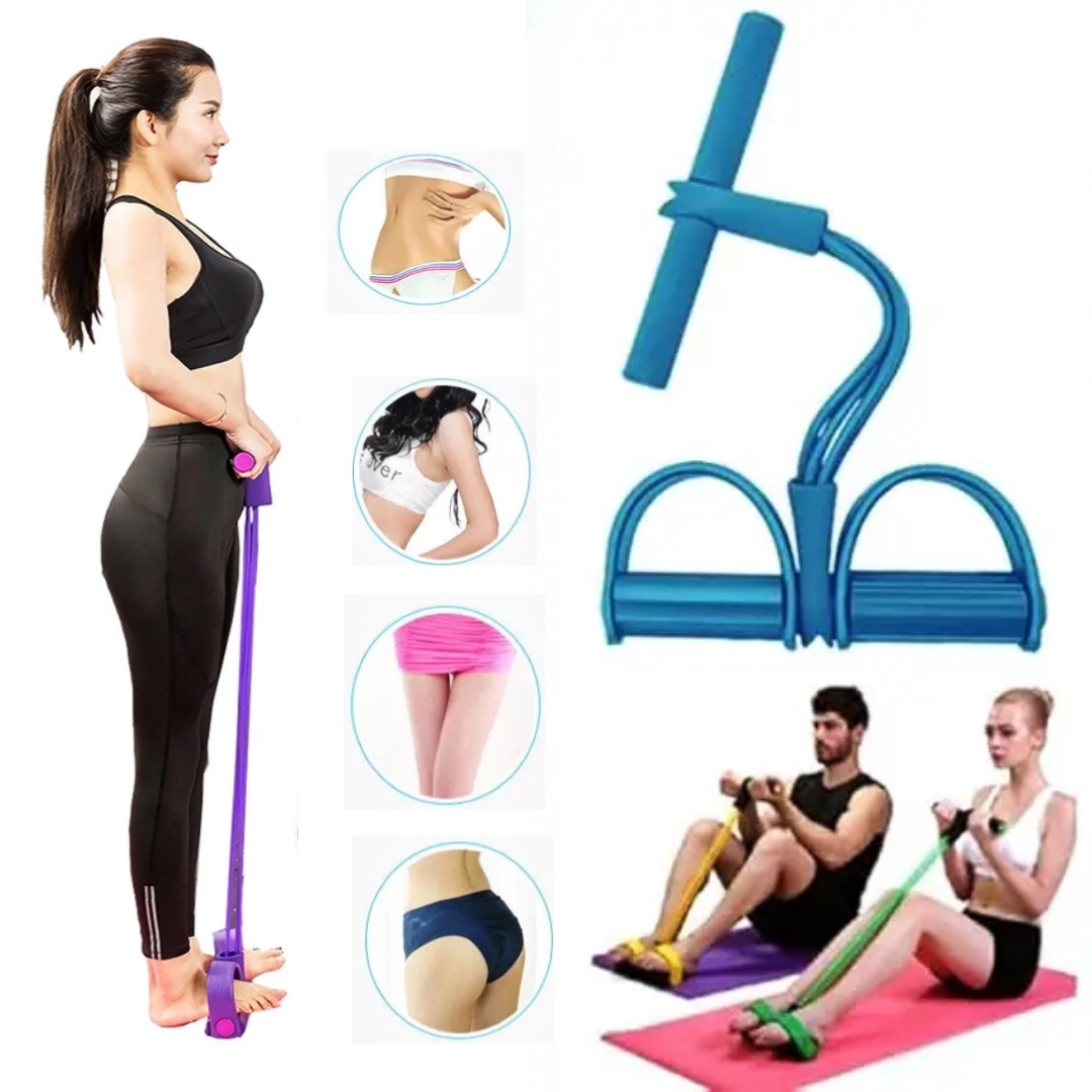 Pedal Puller, Tubes Pedal Ankle Puller, Feeziloe Sit Up Exercise Equipment Pull Rope, Abdominal Trainer for Home Gym Fitness, ,Natural Latex Fitness Bands for Strength Training, Tummy, Waist, Arm, Leg Slimming,Weight Loss, Legs Arm ABS Training