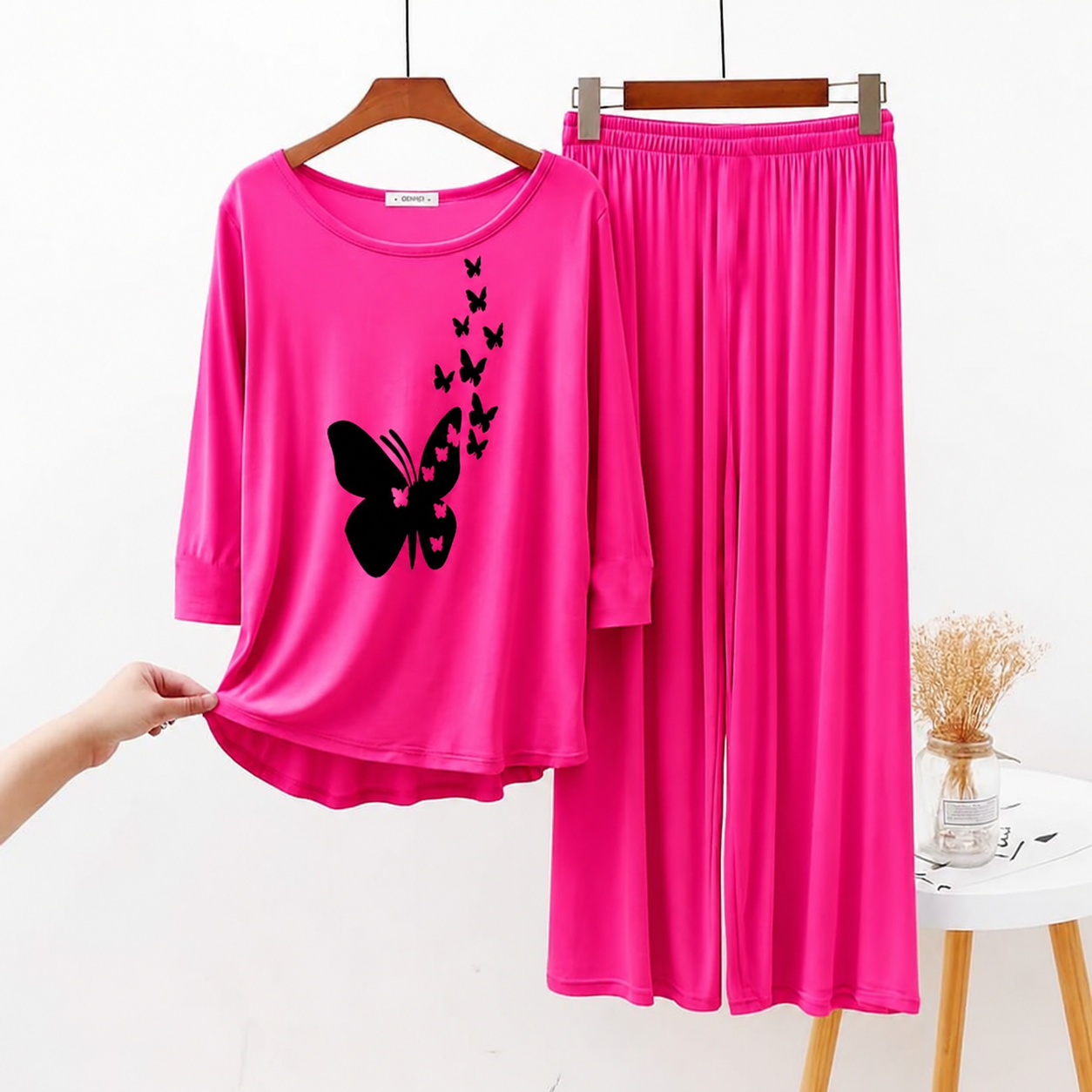 HERMAIN BANTVA V-Neck Lounge Wear Night Dress