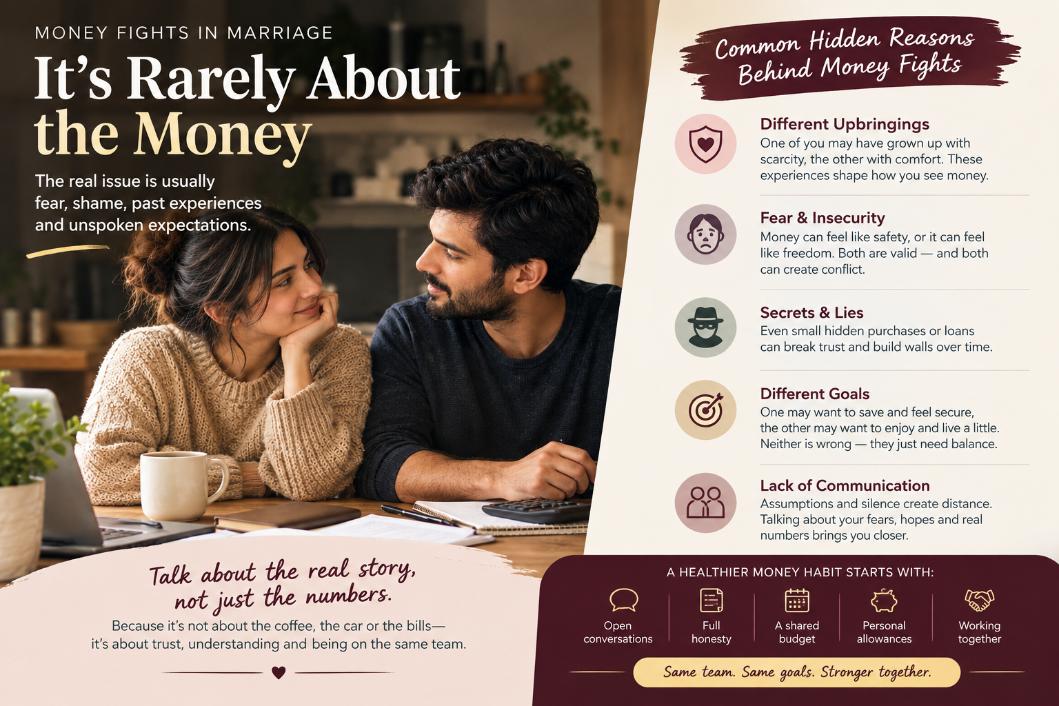 Money Fights in Marriage - Couple discussing finances