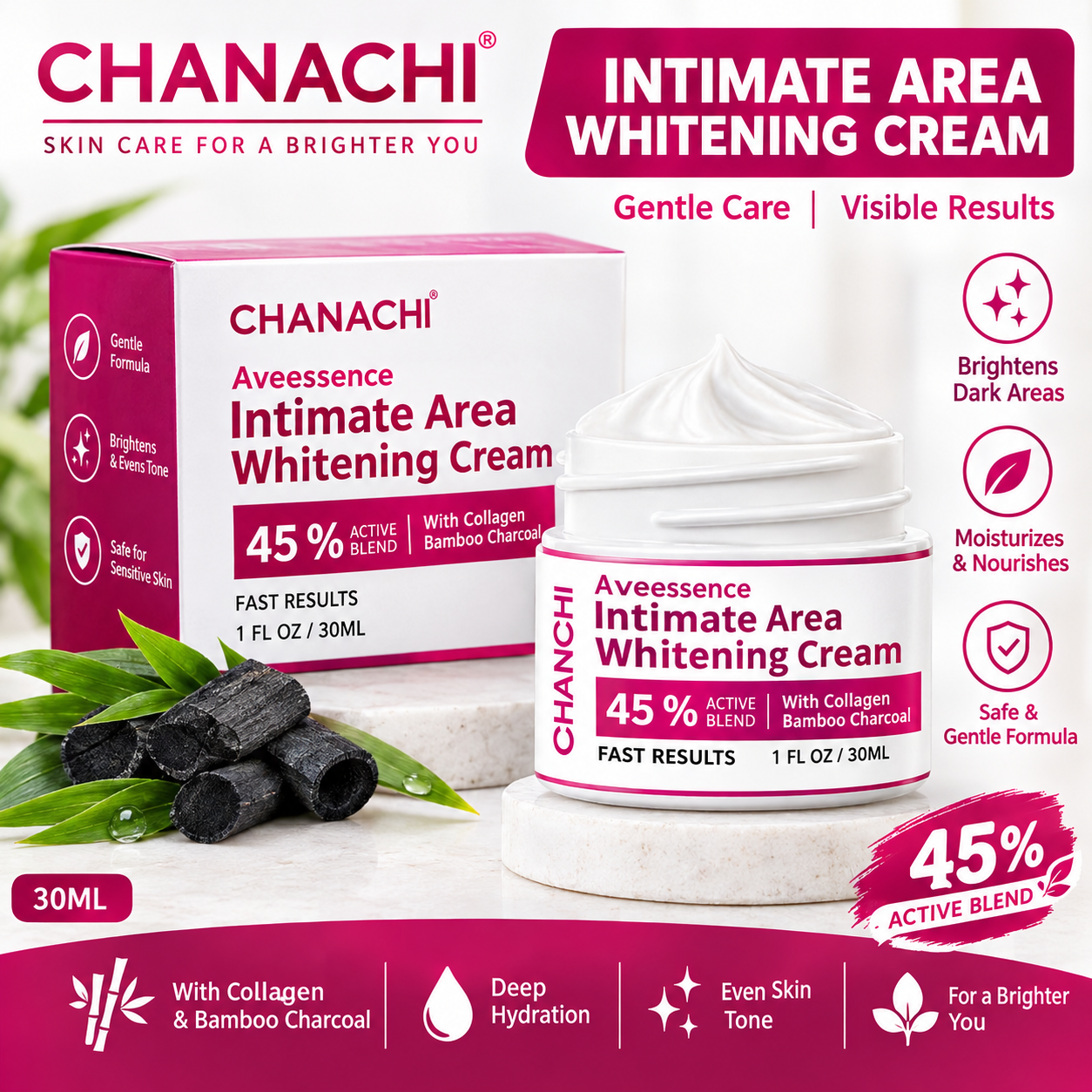 Skin Brightening & Moisturizing Cream for Women | Hydrating & Nourishing Formula for Face & Body