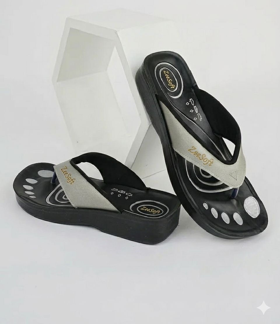 Synthetic Leather Wedge Sandals & Comfy Flip Flops for Women ZeeSoft Women PU Leather Slippers & chappals