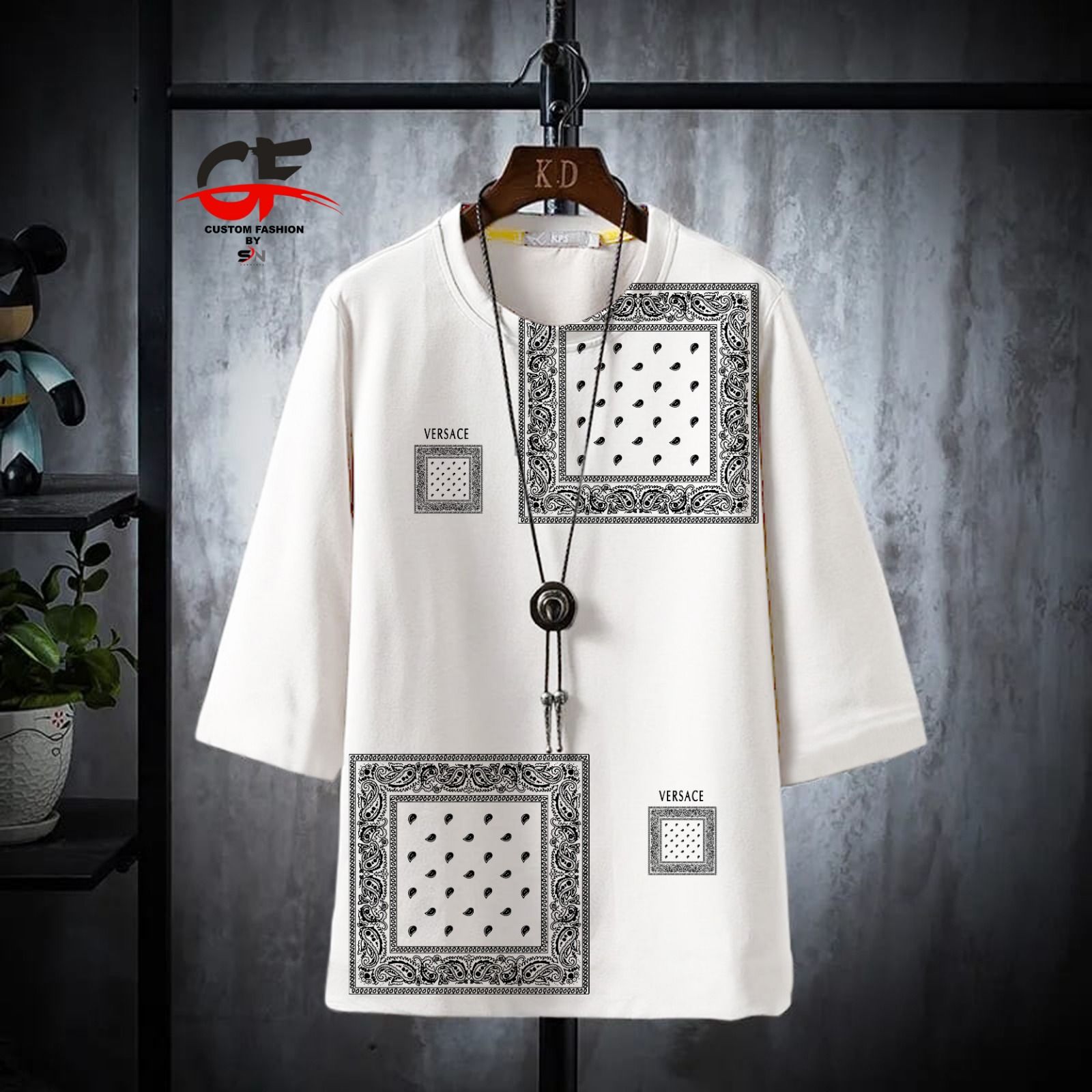 New stylish osm square printed summer drop shoulder tshirt for men