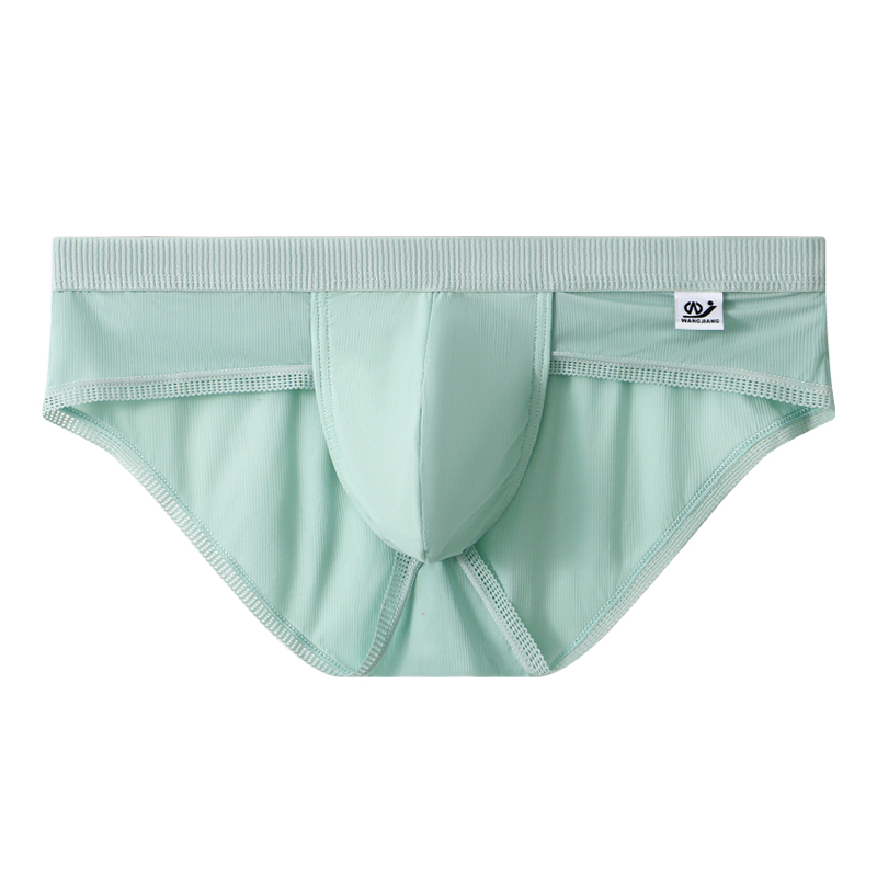 Men's Briefs Ice Silk Underwear Seamless Breathable Low Waist Panties Shorts