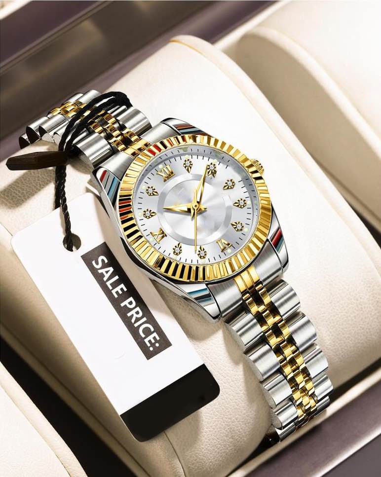 Luxurious Ladies Golden Fashion Watch 100% Imported Quality Classical Collection Fashion Watch for Girl's