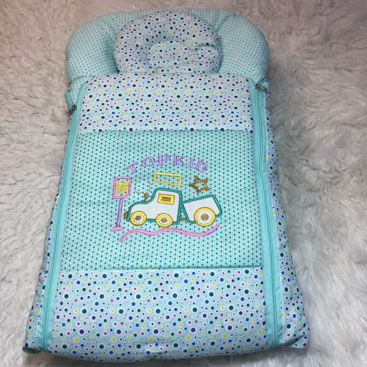 Best Qulaity Darling Baby Sleeping Bag Embroidered with 1 Pillow - Carry Bag - Crib 0-1 Year Infant Portable Baby Cots Net Infant