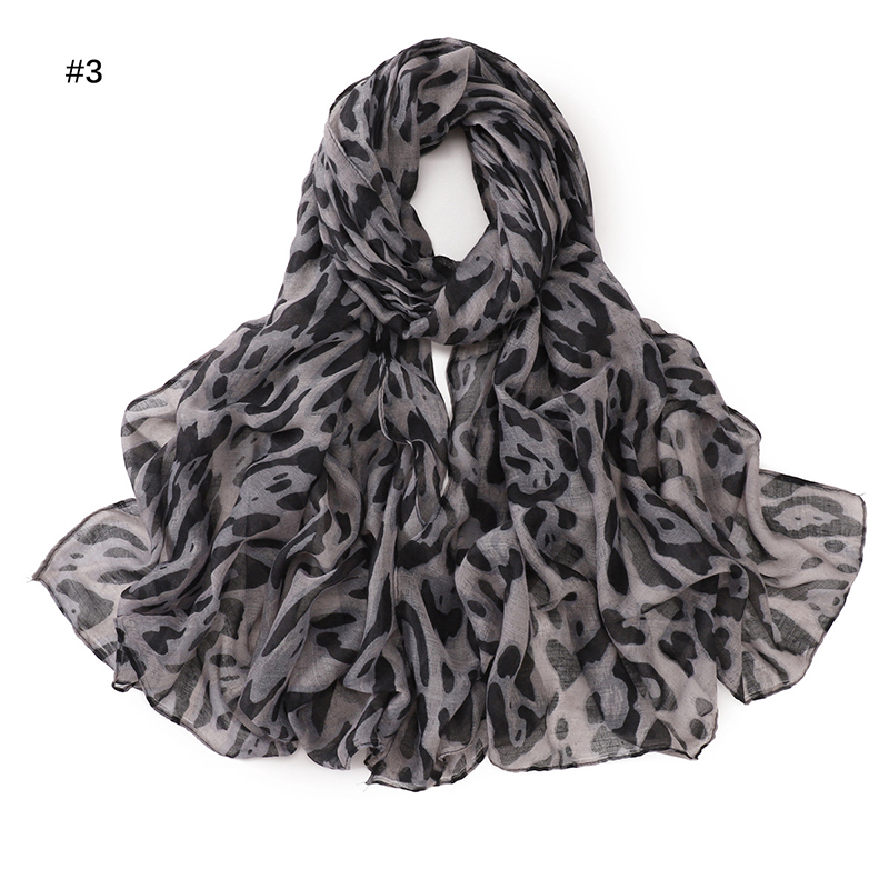 Fashion Leopard Print Scarf Woman Hijab Scarves Soft Pashmina Winter Thin Scarf Femme Headband Neckscarf Stoles Wrap Shawls