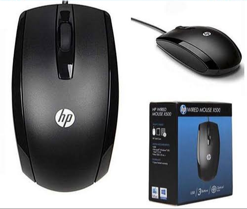 HP X500 Optical Mouse - Wired Mouse – Comfortable & Reliable USB Mouse