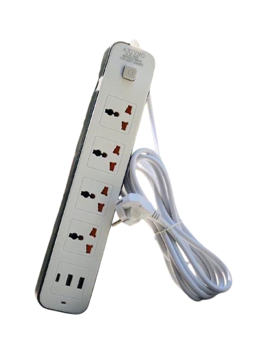 Portable Extension lead cooper wire 3 meter with usb port/Three shoo🔌 ...