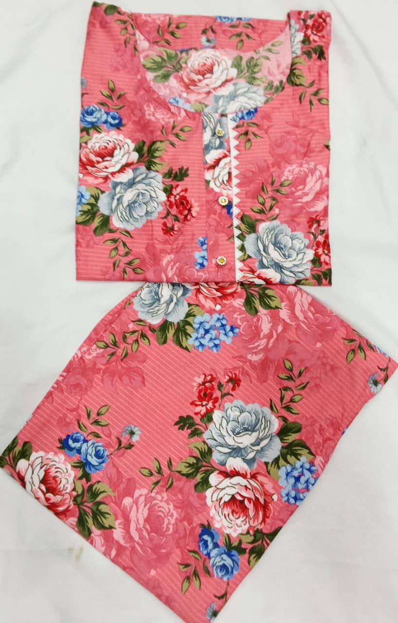 Cotton 2 piece suit new latest design fabric soft Lawn cotton random colour