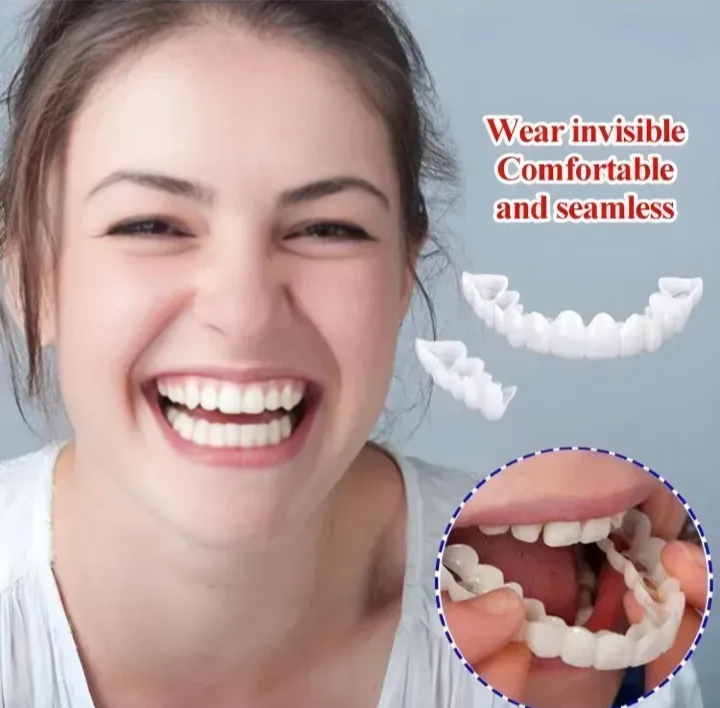 JMW Premium Teeth Veneers Whitening Snap On Smile Teeth Cosmetic Denture Instant Perfect Smile Teeth Fake Tooth Cover Oral Hygiene Tools