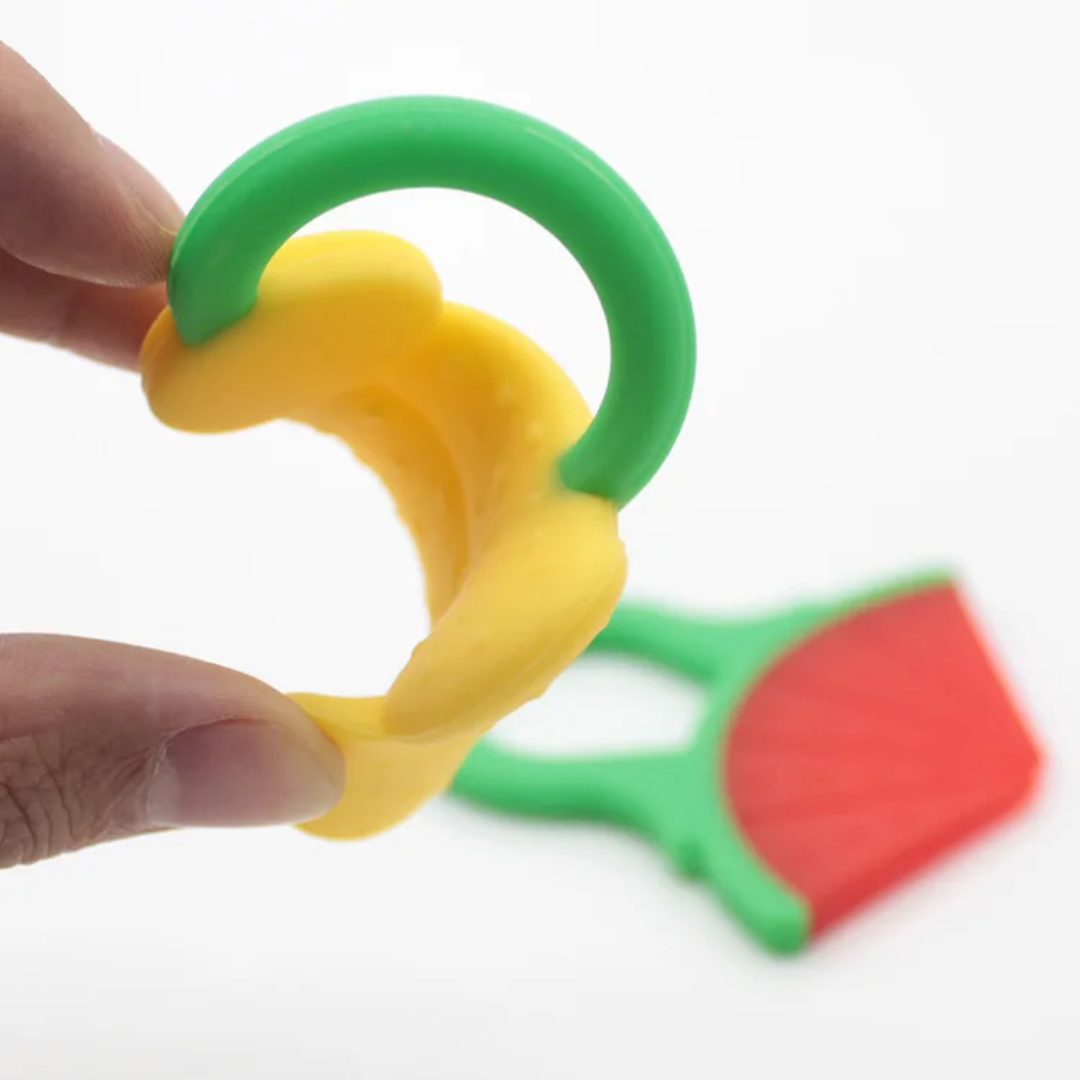 Silicone Baby Teether, Baby Teether Toy, Fruit Shape, Baby Accessories, Baby Silicone Fruit Shape Teether, Fruits Design Teether For Babies And Infants, Very Soft Fruit Shapes Design Baby Teether Silicone