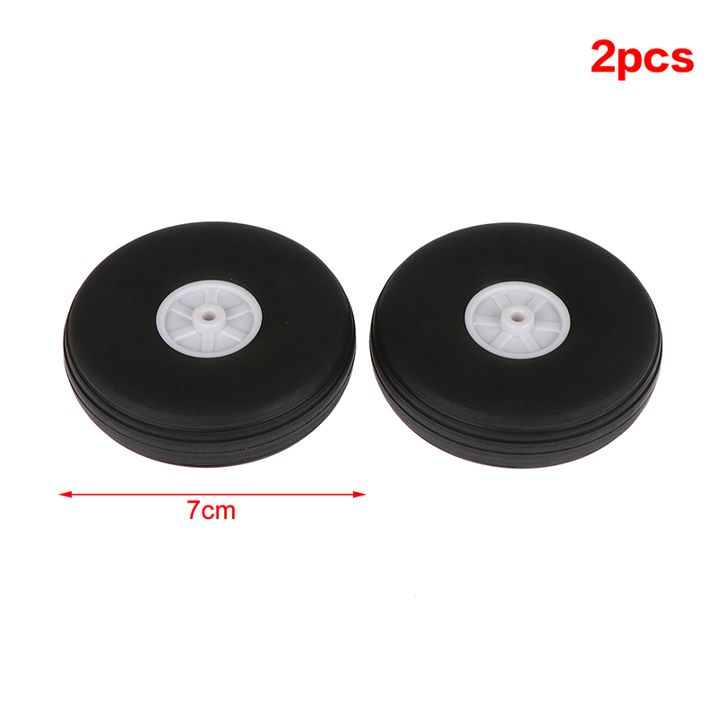 For RC Fixed-Wing Airplane Model DIY Tires 2Pcs High Elastic PU  Wheel Diameter 1/1.25/1.5/1.75/2/2.25/2.5/2.75 Inch