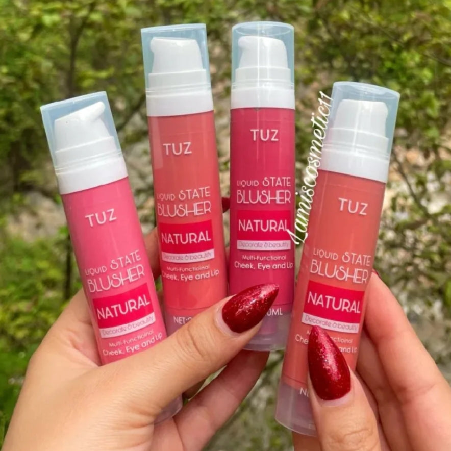 TUZ Multi-Functional Blush Stick: 3-in-1 Makeup Essential
Liquid Blush, Eyeshadow, and Lip Color: All-in-One Product