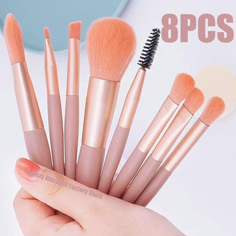 8 Pcs Mini Travel Portable Soft Makeup Brushes Set – Lightweight & Compact for Eyeshadow Blush & Contour Ultra-Soft Bristles & Travel-Friendly Design