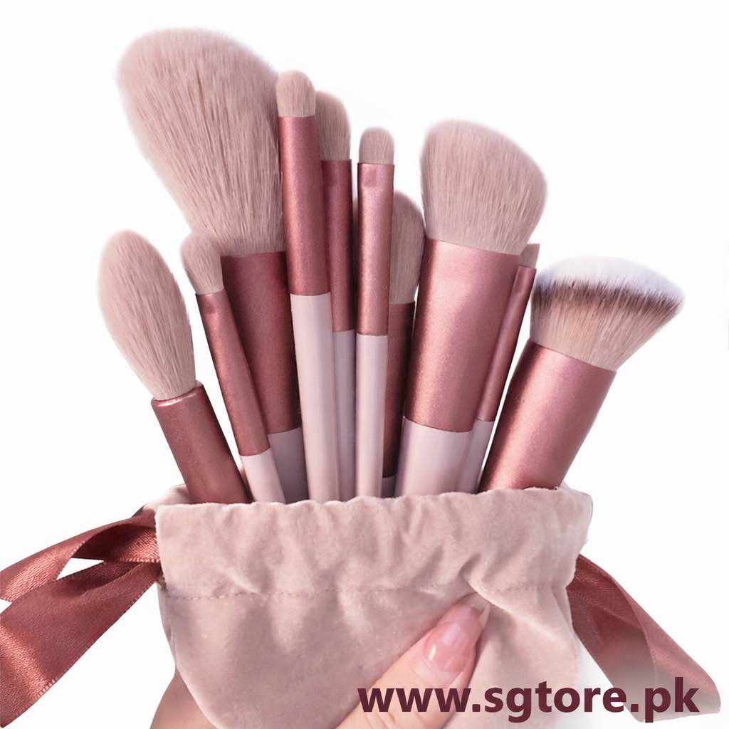 13 PCS Makeup Brushes Set Eye Shadow Foundation Women Cosmetic Brush Eyeshadow Blush Beauty Soft Make Up Tools Bag