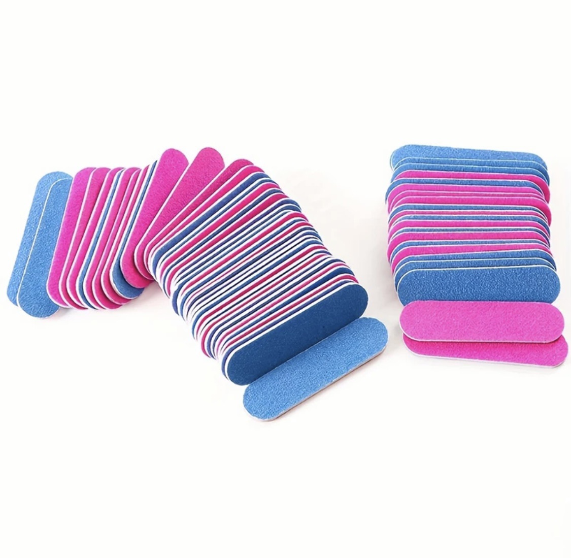 50pcs Double Side Nail Files Mini Sanding Buffer Block Set For Gel Polish Manicure Pedicure Salon Nail Art Tool