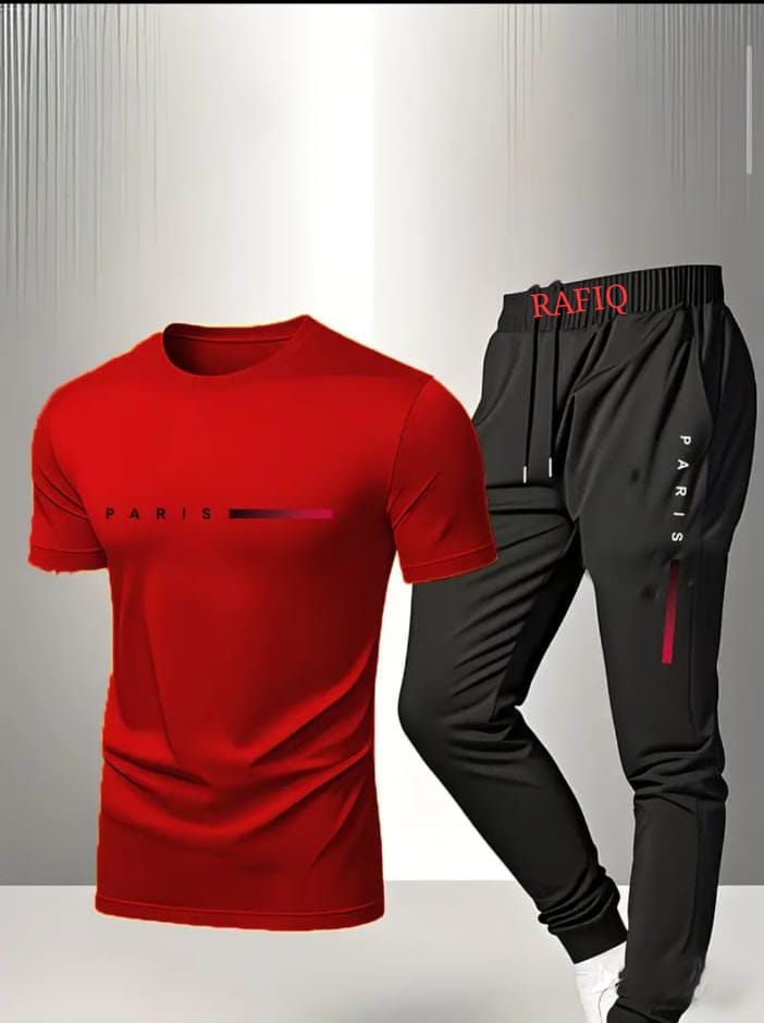 NEW ARRIVALS 2 PC  SPORT'S WEAR PRINTED SUMMER TRACKSUIT FOR MEN _ SOFT AND COMFORTABLE FABRIC SUMMER TRACKSUIT FOR MEN _TRACKSUIT FOR MEN_ PREMIUM T SHIRT AND TROUSER SET PRINTED SUMMER TRACKSUIT FOR MEN_TRACKSUIT FOR BOYS. ( MULTIPLE COLORS