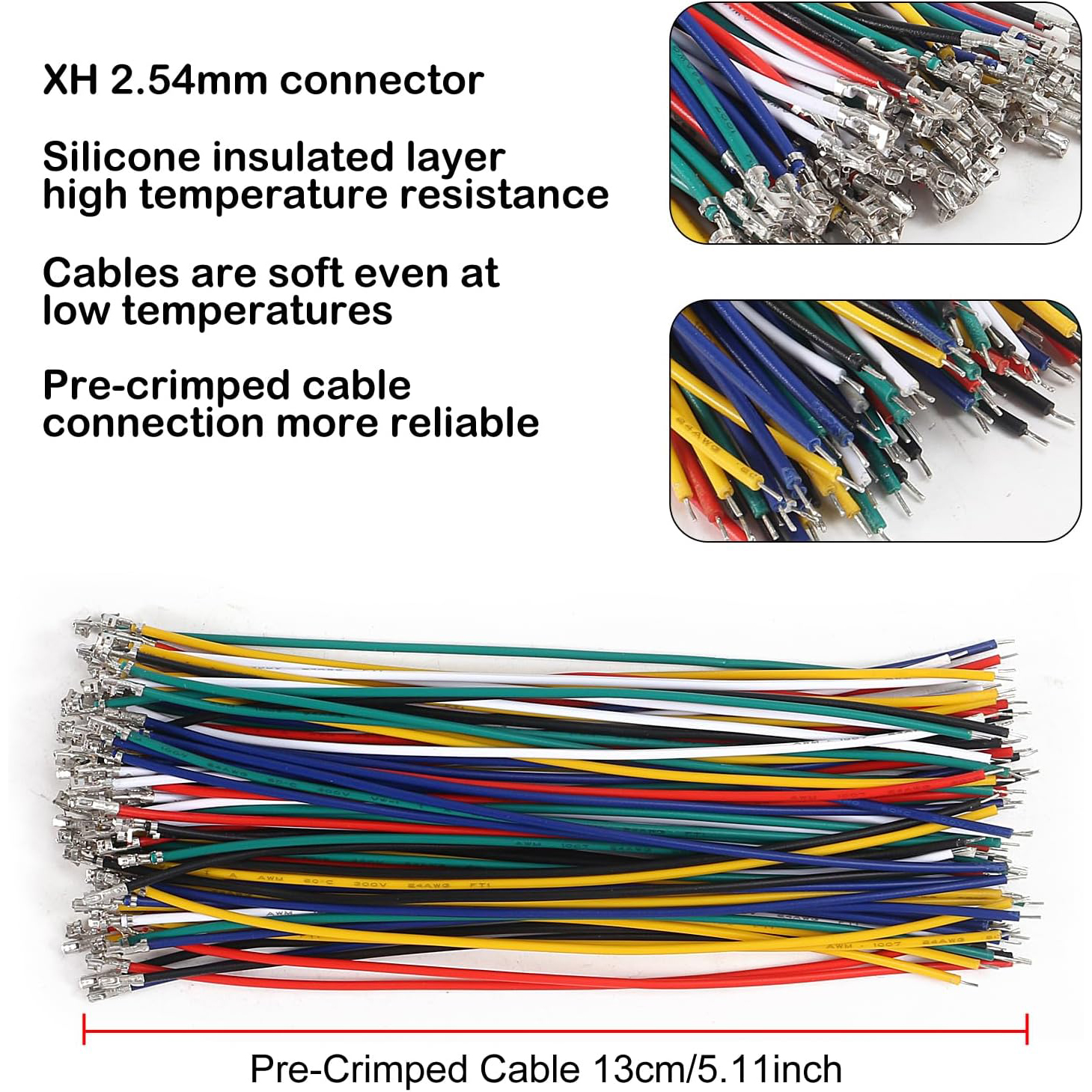 XH 2.54mm Connector Socket Kit and Pre-Crimped Cable Wire 2Pin 3 Pin 4 Pin 5 Pin 6 Pin 7Pin Housing JST Adapter Male and Female