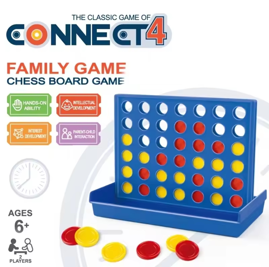 Four In A Row Connect Classic Family Board Game Toys Fun Educational Toy For Kids