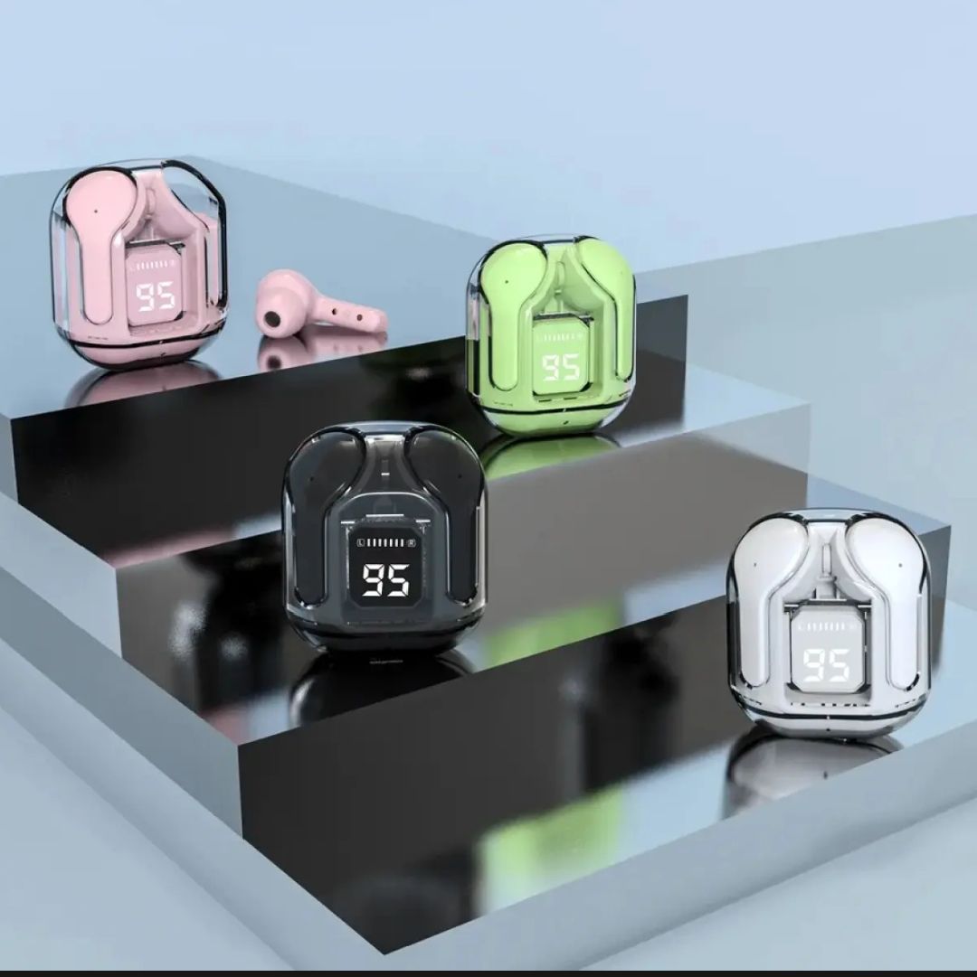 TWS Air 31 Wireless Bluetooth 5.3 Transparent Earbuds – Gaming Mode, Low Latency, Deep Bass, Touch Controls, Stylish LED Indicator, 30H Playtime, Fast Charging Case, Comfortable Fit, Universal Compatibility – Best Budget TWS Earbuds 2025