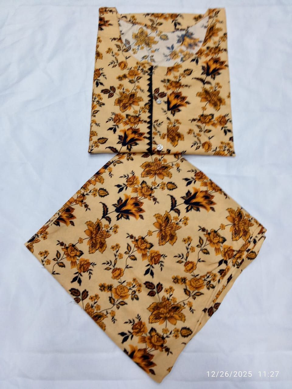 Cotton 2 piece suit new latest design fabric soft Lawn cotton random colour