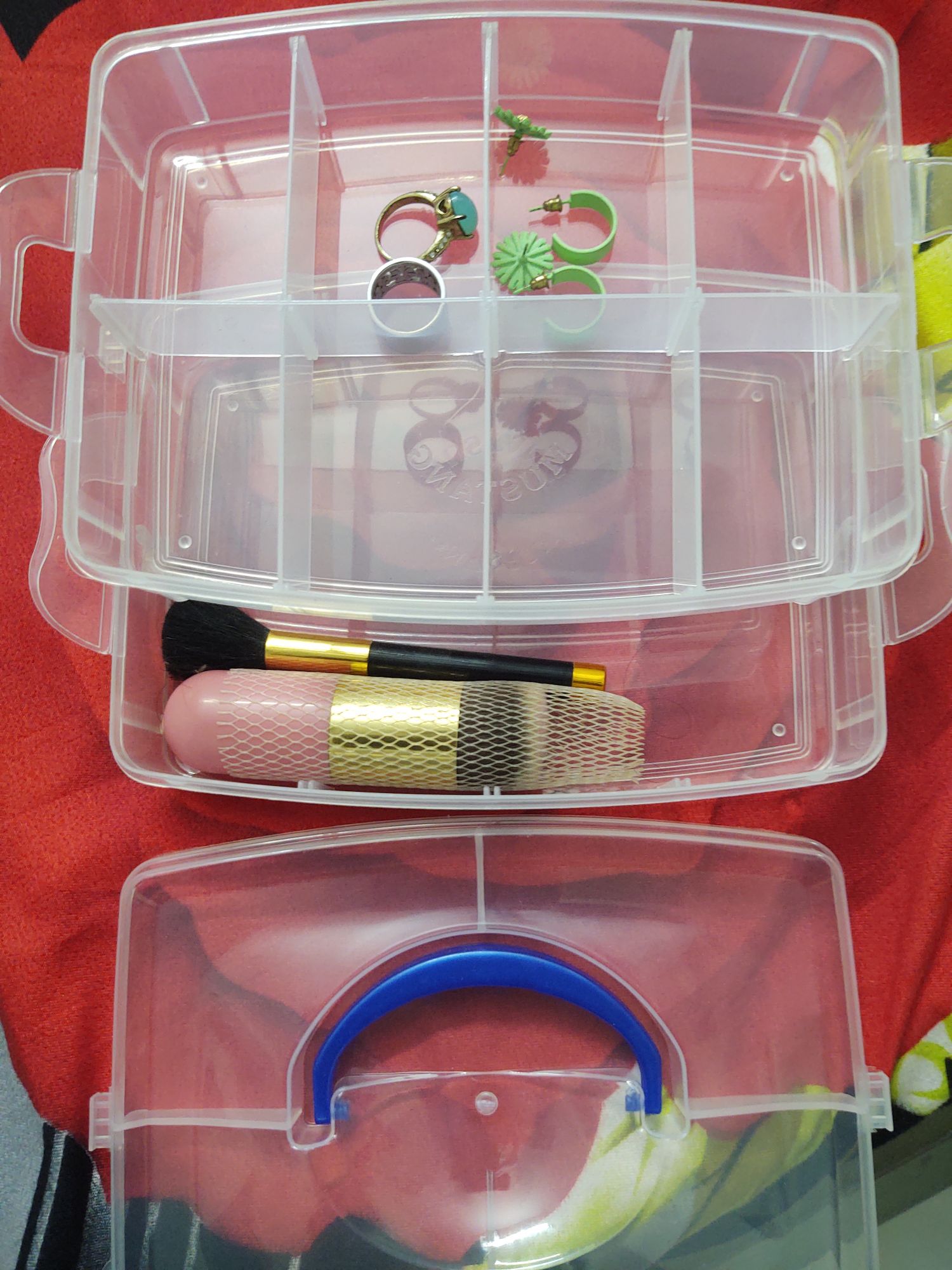 double layered jewellery box | plastic transparent |