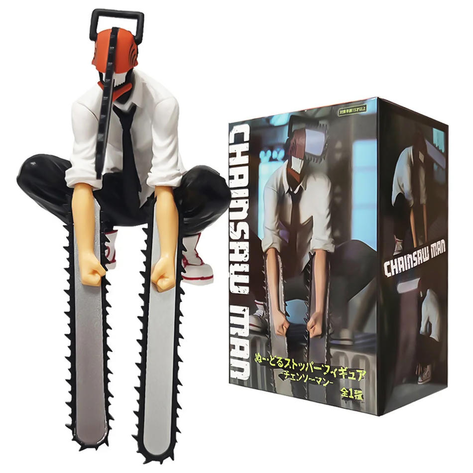 Anime Chainsaw Man Denji Figure Set 2PCS PVC Action Figures Car Decoration Toy