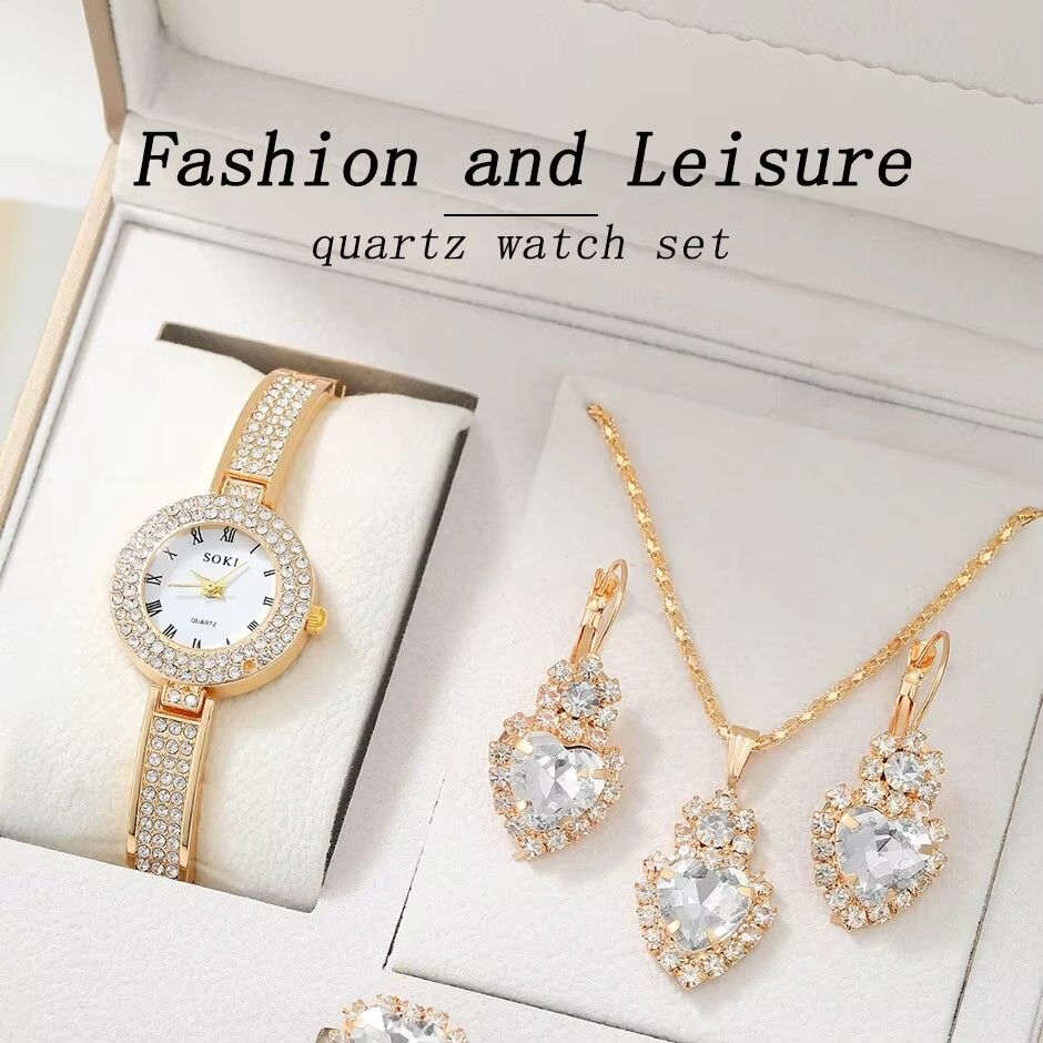 Watch - Fashion Square Watch Women Silver Watches Stainless Steel Band Quartz Wristwatches Ladies with bracelet set | Round watch | Rectangular Watch
