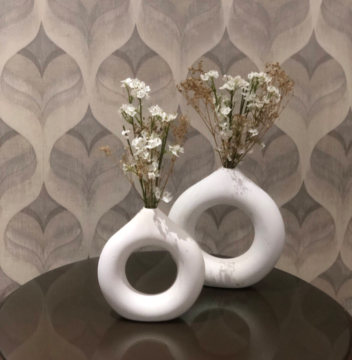 Donut vase 2 piece set for home decoration