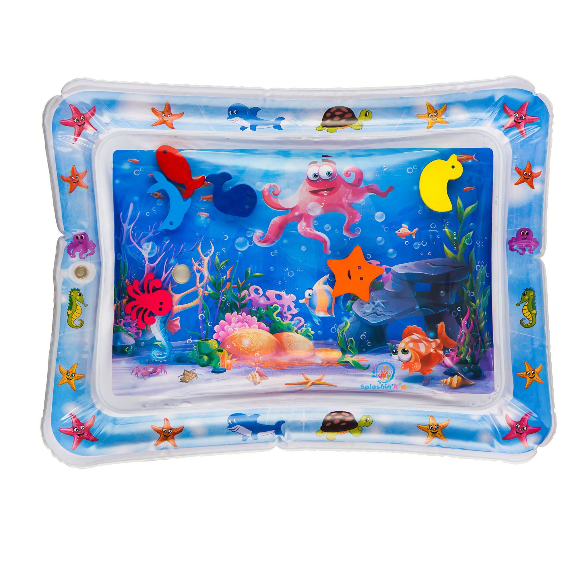 'kids inflatable tummy time premium water mat infants and toddlers is The perfect fun time play activity center your baby's stimulation growth
