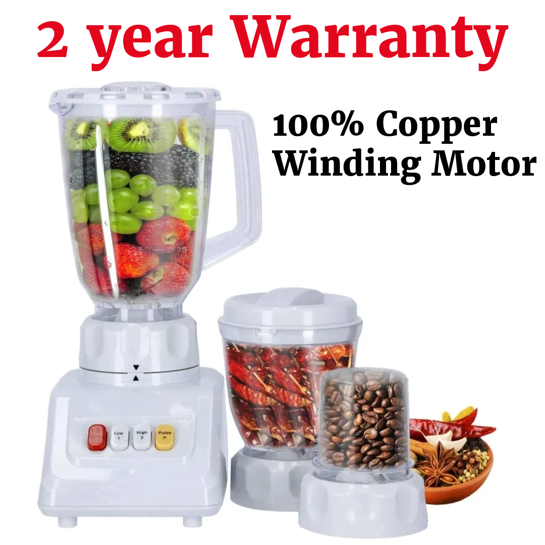 Premium Juicer 3 in 1 Multifunction Juicer Grinder and Blender Machine - 1 Year Warranty