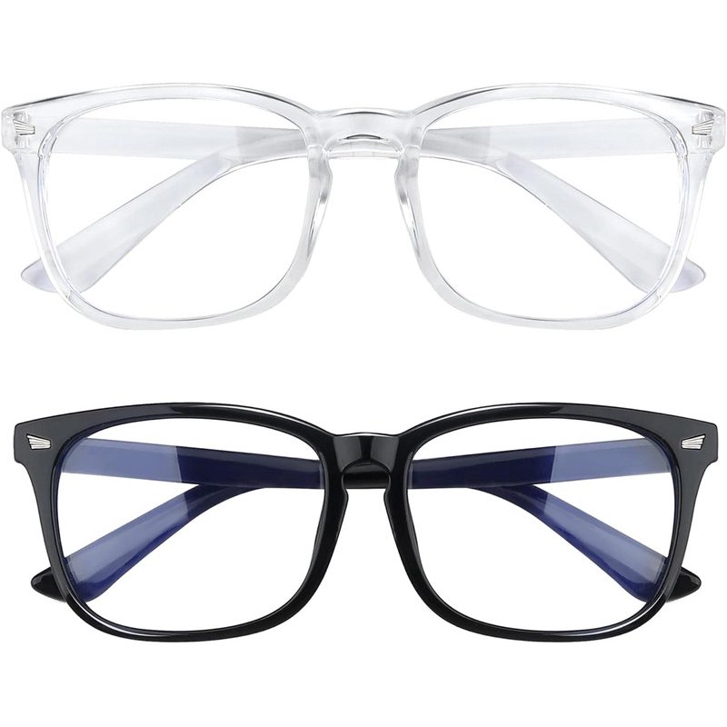 Transparent Computer Glasses Frame Women Men Anti Blue Light Square Eyewear Blocking Glasses Optical Spectacle Eyeglass