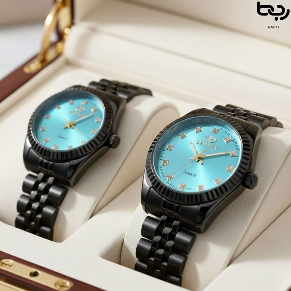 Stainless Steel All Season Classic Romantic Couple Watch for Men and Women – Water Resistant Quartz Timepiece