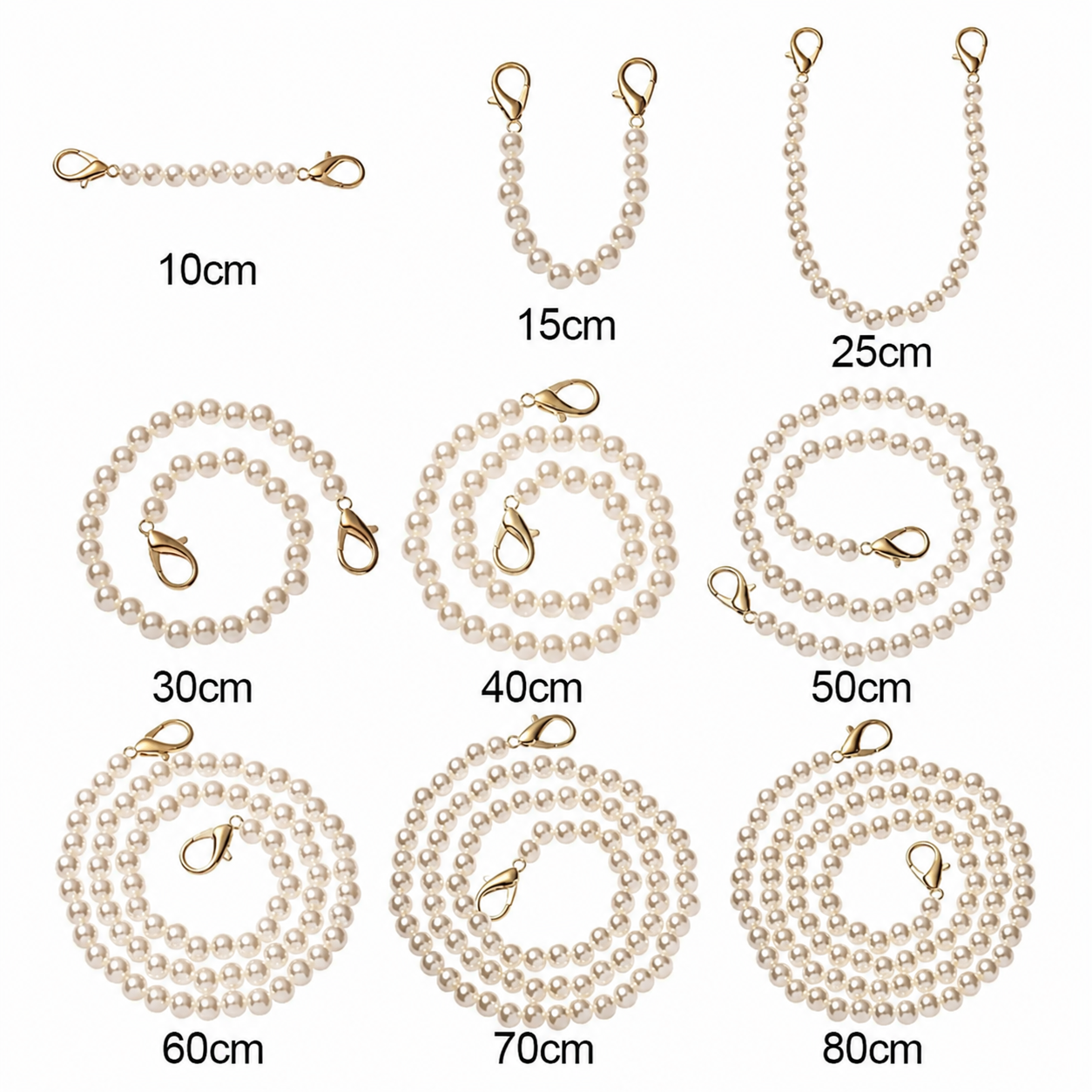 Handbag Replacement Big Pearls Chain Shoulder Bag Strap DIY Purse Chains Handles New Bag Accessories